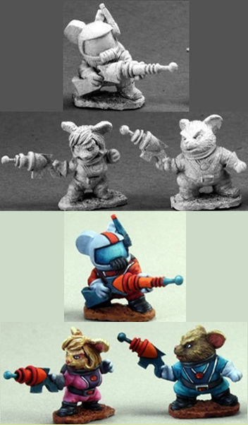 Space Mouslings (3), 1434 Reaper Miniatures, Inc.