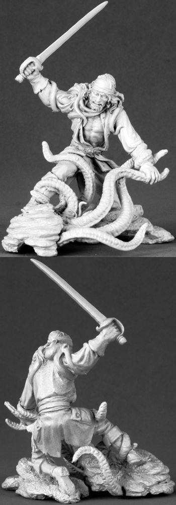 Pirate vs Sea Monster, 54mm Vignette, 30013 Reaper Miniatures, Inc.