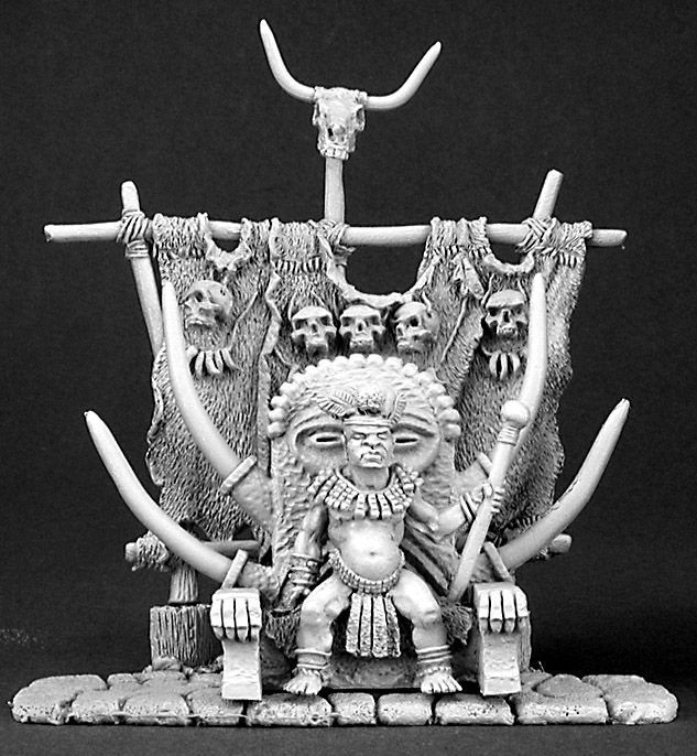 Bongani, Savage King on Throne (OOP), 3153 Reaper Miniatures, Inc.