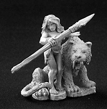 Jungle Girl with Sabre Tooth Tiger (OOP), 3253 Reaper Miniatures, Inc.