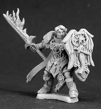 Almaran the Gold, Heroic Paladin with Flaming Sword, 3292 Reaper Miniatures, Inc.
