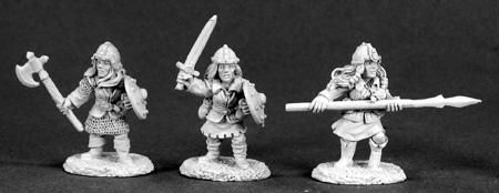 DHL Classics: Female Dwarves (3) (OOP), 3306 Reaper Miniatures, Inc.