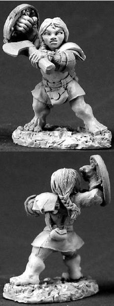 Dannin Deepaxe, Female Dwarf (OOP), 3363 Reaper Miniatures, Inc.