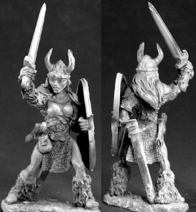 Ingrid, Female Viking Warrior (OOP), 3384 Reaper Miniatures, Inc.