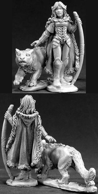 Aeris, Female Elf Ranger and Panther, 3401 Reaper Miniatures, Inc.