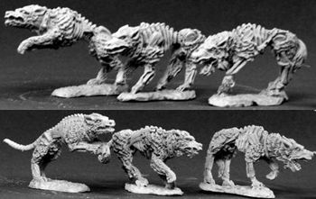 DHL Classics: Undead Hounds (3) (OOP), 3432 Reaper Miniatures, Inc.