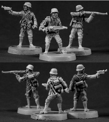 Zombie German Soldiers (3) (OOP), 50020 Reaper Miniatures, Inc.