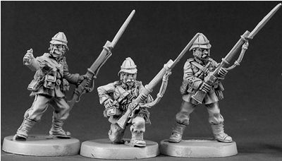 British Colonial Riflemen (3) (OOP), 50029 Reaper Miniatures, Inc.