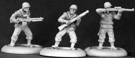 WWII American Infantry (3), 50075 Reaper Miniatures, Inc.