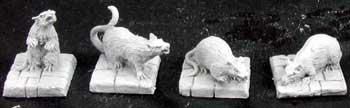 Giant Rats (4), 65047 Reaper Miniatures, Inc.