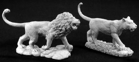 Lions (2) (Discontinued), 65050 Reaper Miniatures, Inc.