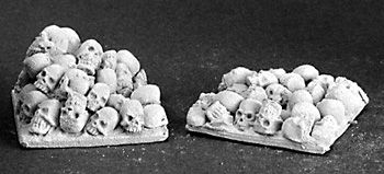 1 inch Square Skull Bases (4), 74021 Reaper Miniatures, Inc.