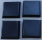 1" Square Plastic Flat Top Base (20)