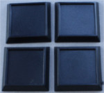 1" Square Plastic Gaming Base (no slot)