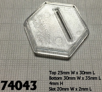 1 Inch Slotted Hex Gaming Base (20), 74043 Reaper Miniatures, Inc.