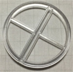 2 Inch Round Transparent Flight Stand w/ Tall Flight Peg (5 bases, 5 pegs)