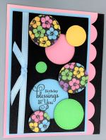 Birthday Female, Flower Circles in Pastel