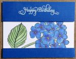 Birthday Female, Hydrangea, Split Cut Out