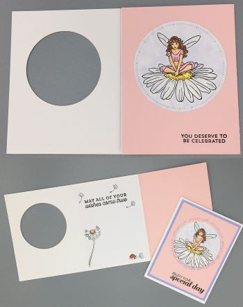 Birthday Female, Daisy Fairy Tri-Fold, Laura-Birth-F154 Cards by Laura