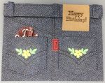 Birthday Female, Blue Jean, Yellow Flower