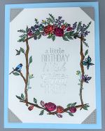 Birthday Female, Flower Branch Frame