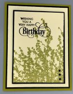 Birthday Male, Olive Brush Silhouette