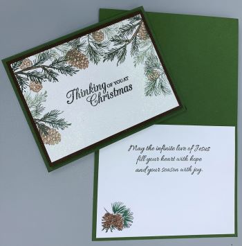Christmas, Pine Branches, Laura-Christ-118C Cards by Laura