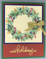 Christmas, Tiny Stamp Christmas Wreath