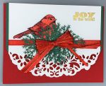 Christmas, Red Bird with Lace