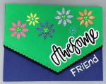Friend, Flower "Inlay Look" Pocketbook Style