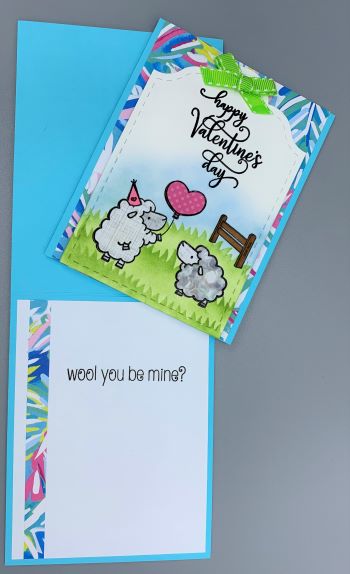 Love, Sheep w/Balloon, Laura-Love-V108 Cards by Laura