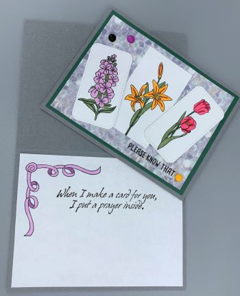 Prayer, Flower Portrait Trio, Laura-Pray-109 Cards by Laura