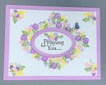 Prayer, Delicate Flower Oval Inset