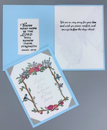 Sympathy, Flower Branch Frame, Laura-Sym-130C Cards by Laura