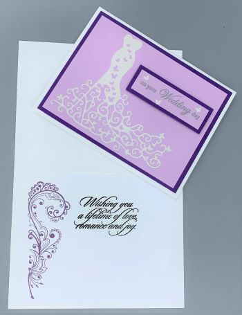 Wedding, Butterfly Dress, Purple, Laura-Wed-112 Cards by Laura